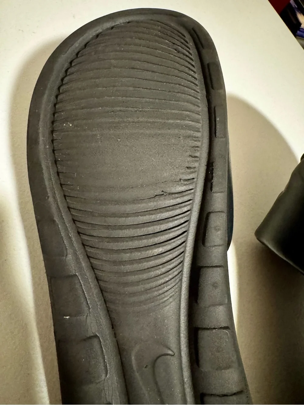 Nike Black Textured Slide Sandals